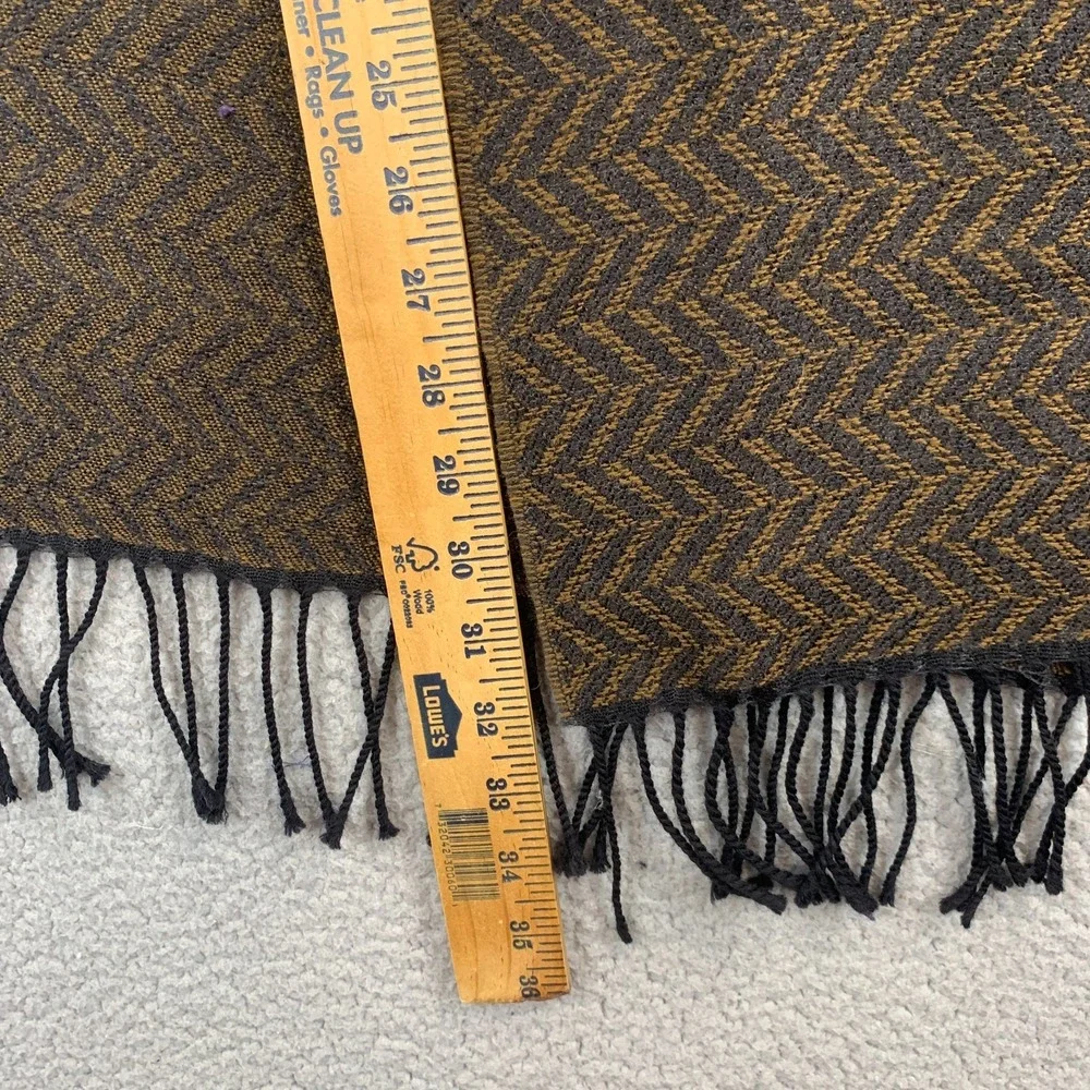 Scarf Merino Wool Germany Geometric Herringbone Chevron Size 15x60 SOFT